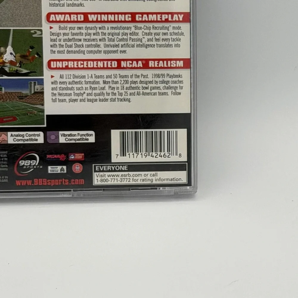 NCAA GameBreaker 99 Sony PlayStation 1 PS1 1998 Complete CIB Football 989 Sports